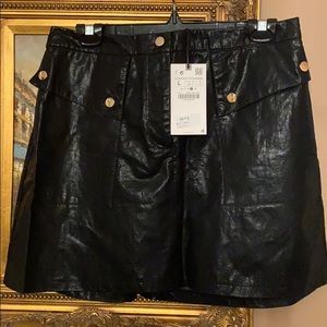 leatherette miniskirt